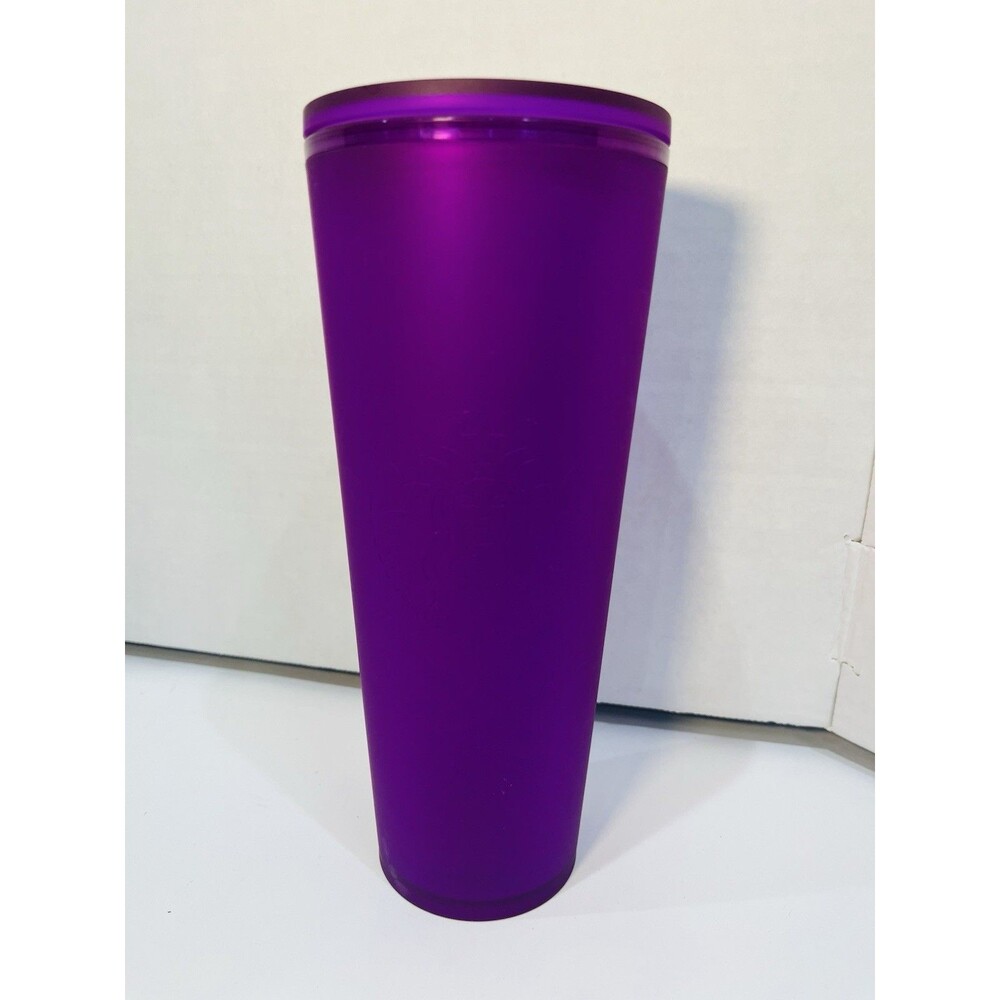 Starbucks Soft Touch Tumbler Purple Cold Cup No Straw